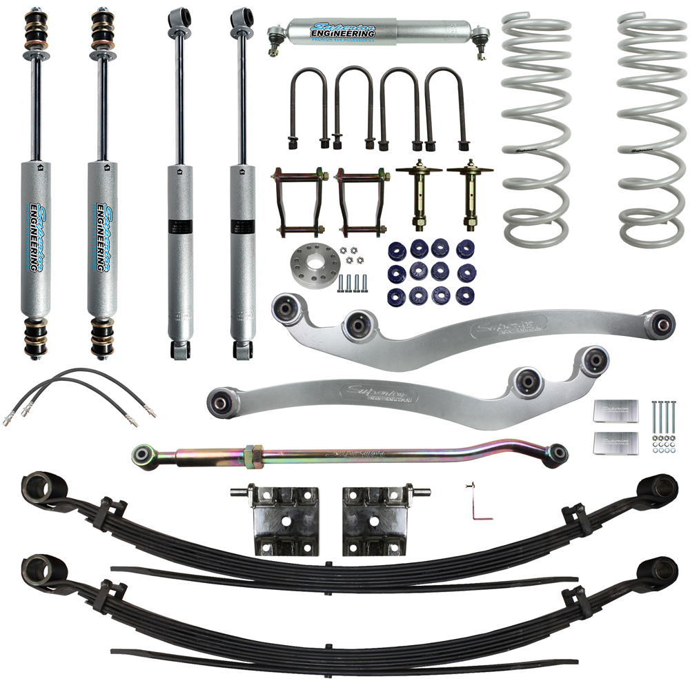 Superior Engineering 4 Inch (100mm) Lift Kit Suitable For Toyota LandCruiser 78 Series 4.2lt 6cyl - SUP-78G1-6-KIT-4INCH